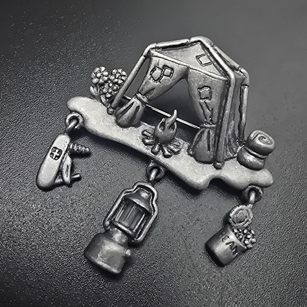 Danecraft Camp Themed Charm Brooch Camping Outdoors